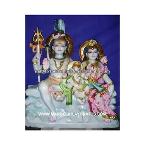 Beautiful Marble Shiv And Parvati Statue White Makrana Marble Bhole Nath And Gora Mata Ji Pretty Idol