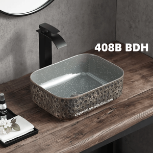 Bassin d'art design spécial grotte de roche impression lavabo style antique couleur grise comptoir évier - Product Image 2