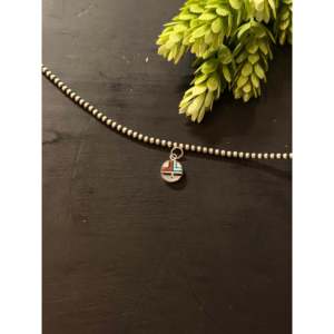 Zuni Handgefertigter Multi-Stein & Sterling Silber Sonnengesicht-Anhänger Feiner Schmuck & Charms - Product Image 1