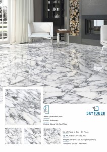 Skytouch กระเบื้องเซรามิกปูพื้นพอร์ซเลนสีเบจ600x600ทันสมัยเงางามการออกแบบสี่เหลี่ยมขัดเงาสำหรับการตกแต่งภายในห้องน้ำระดับไฮเอนด์ - Product Image 4