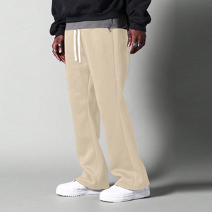 กางเกงวอร์มผ้าคอตตอนกันหนาวสำหรับผู้ชายกางเกงวอร์มผ้าฟลีซผ้าถักแบบซ้อนกันพิมพ์โลโก้ได้ตามต้องการฤดูหนาว - Product Image 1