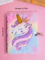 Nouveau mignon licorne tie-dye imprimé A5 cahier verrouillable tissu étudiant journal Girly coeur reliure thermique cadeau parfait pour les enfants