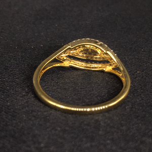 แหวนทองคำขาว18K สไตล์คลาสสิกประดับเพชรทำจากวัสดุคุณภาพดีประดับด้วยเพชรพลอยหรูหราสำหรับงานเลี้ยงเป็นของขวัญ - Product Image 4