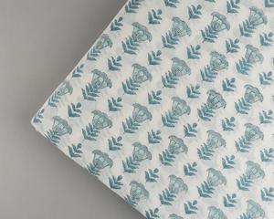 Meilleure vente 100% pur coton tissu tissu cour aigue-marine bleu Turquoise indien Floral main bloc imprimé femmes chemises sacs - Product Image 2