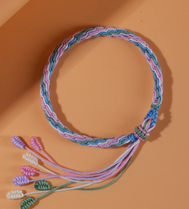 Handmade Waterproof Bracelet. Gifts for Her. <b>Rainbow</b> Braided Bracelet *CUSTOMIZABLE* - Product Image 1