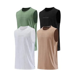เสื้อกล้ามออกกำลังกายผ้าฝ้าย 100% ไซส์ใหญ่ ทรงเข้ารูป แห้งเร็ว เป็นมิตรกับสิ่งแวดล้อม ระบายอากาศได้ดี เหมาะสำหรับการออกกำลังกายและฟิตเนส - Product Image 3
