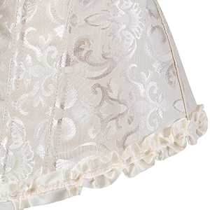 New Arrival Women's Comfortable Satin Overbust Corset Bra Deep Cup Solid Pattern Weaving Full Back Coverage Shaping <b>Shapewear</b> - Product Image 5