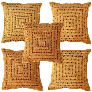 Trusted Supplier's Quality 100% Cotton <b>Cushion</b> <b>Covers</b> Embroidered and Printed Patterns for Hotels at Reasonable Price - Product Image 1