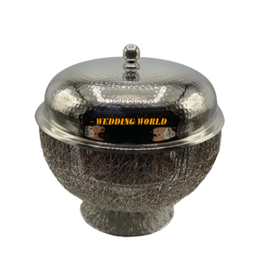 Fabricant de marmite en métal avec bois Nouveau marmite design Vente à chaud de réchauffeur d'aliments de luxe Casserole fantaisie de forme personnalisée - Product Image 2