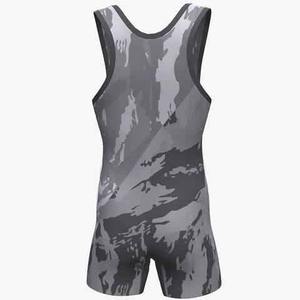 Combinaison de lutte pour hommes et jeunes, équipement d'exercice de musculation, couleur noire simple, extensible en spandex/polyester - Product Image 2
