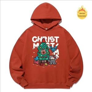Sweats à capuche de Noël personnalisés 2025, usine OEM, pull en polaire à motif de vacances, thème d'automne, vêtements de fête tendance, 100% coton - Product Image 5
