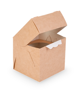 กล่องอาหารกระดาษคราฟท์ขายส่ง มีหน้าต่างใส ป้องกันการรั่วซึม สำหรับโชว์อาหารแบบนำกลับบ้าน รับทำโลโก้ตามสั่ง - Product Image 2