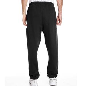 Black Athletic <b>Mens</b> Dri-power Open Bottom Sweatpants With Pockets Black Large - Product Image 6