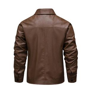 Veste en cuir grande taille de haute qualité pour hommes, vêtements d'extérieur coupe-vent, fermeture à glissière, vêtements de course automobile respirants - Product Image 2