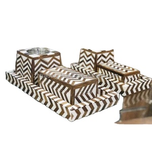 Diffuseur élégant à usage religieux pour la décoration du Ramadan et de l'Aïd, brûleur à bakhoor en bois fait à la main avec un plateau en nacre - Product Image 5