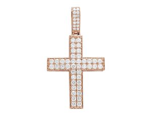 Personalizado 925 Plata Hip Hop Iced Out Moissanite 1,1 CT Redondo Personalizado Cruz Cristiana Colgante Unisex - Product Image 1