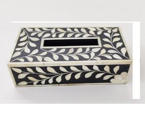 Amazon2023 Caja de pañuelos Vajilla Decoración Caja de pañuelos de diseño con incrustaciones de hueso personalizadas para el hogar Hotel Restaurante - Product Image 2