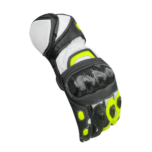 Men's New Design Black Yellow Genuine Goat Skin Leather Gloves Waterproof Sportwear for Motorcycle Auto Racing Breathable - Product Image 2