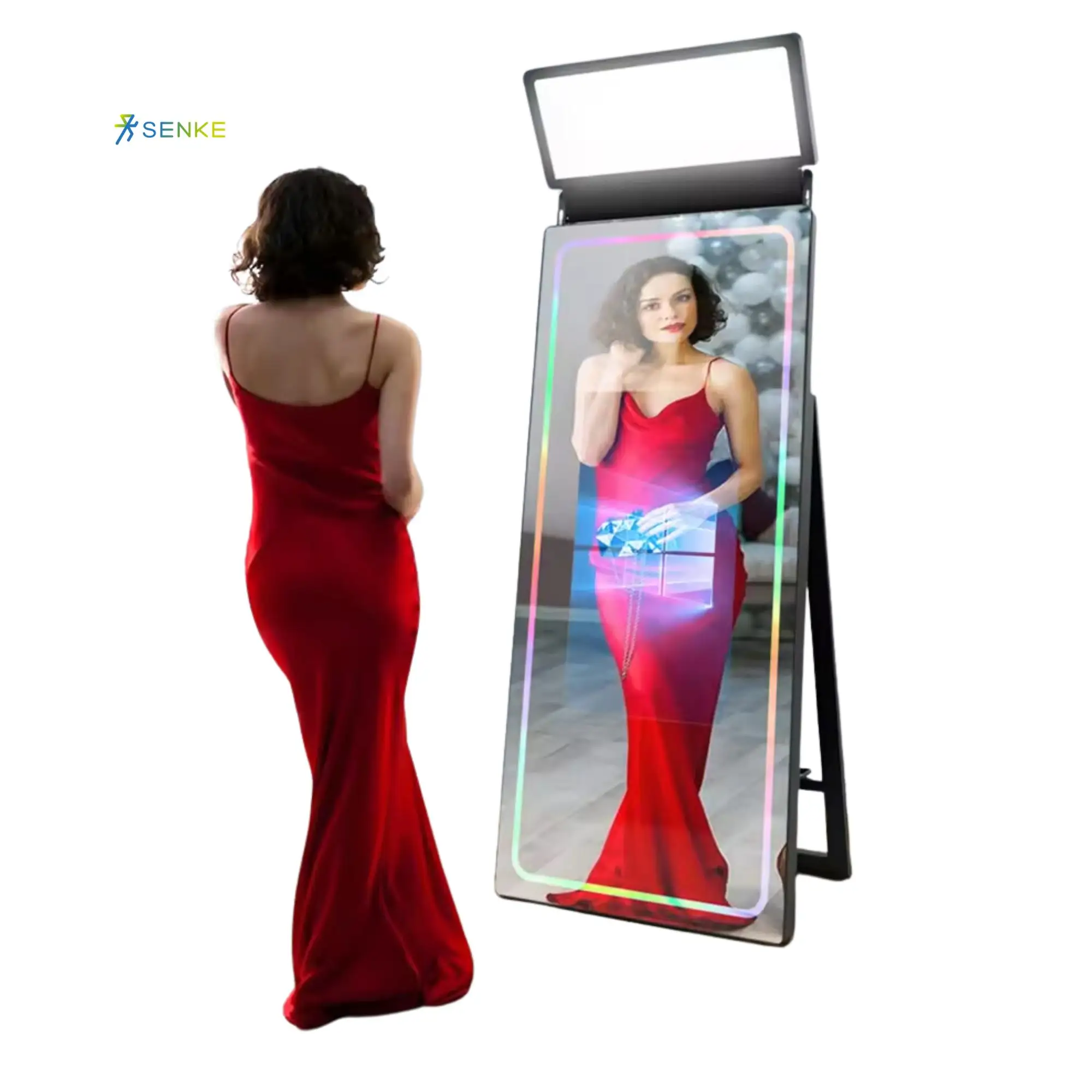SENKE Photo Booth Machine Selfie Photo Booth For Party Screen Magic Mirror Photo Booth For Sale Selfie
