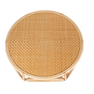 Table basse en rotin moderne et tendance, Table ronde en osier de haute qualité, fabriquée à la main, Table centrale pour la ferme, le jardin, le salon - Product Image 4