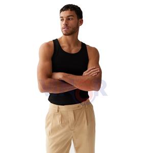 Vente en gros Débardeur sans manches 100% coton pour hommes Débardeur solide vierge de fitness pour hommes Débardeurs unisexes de haute qualité avec OEM - Product Image 1