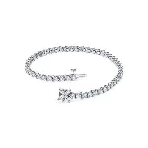 Bracelet tennis unique plaqué rhodium 9 carats moissanite pour fiançailles mariage style classique unisexe cadeaux argent sterling 925 - Product Image 3