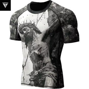 T-shirt de bain pakistanais à manches courtes avec protection UV pour hommes, Rash-guard personnalisé, chemise de plage, pour la plongée, vente en gros - Product Image 3