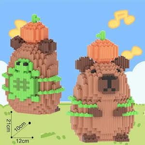 Nanoblock Grand Capybara Rigolo, Juguete de Construcción Creativo y Moderno a Escala 1:8, Bloques de Plástico ABS para Armar, Modelo DIY - Product Image 2