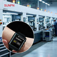 Montre connectée industrielle SUNPN LoRa, terminal de réception d'appels sans fil étanche IP53 pour la gestion des alertes en usine intelligente
