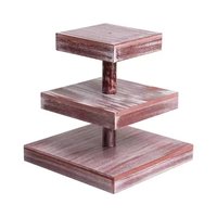 Support à gâteau de luxe à 3 niveaux Simple Design moderne bois métal prix de gros Partyware Dessert présentoir maison boulangerie accessoire