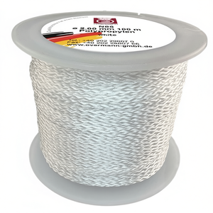 Overmann Lot de 6 fils de traçage Mason's Line, 100 m de long, 2 mm de diamètre, 65 kg, en polypropylène blanc, fournitures de traçage - Product Image 2