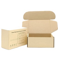 Boîtes en papier kraft faites à la main, réutilisables, charmantes, grandes, rectangulaires, en carton ondulé, gaufrage, emballage pour chaussettes en fourrure