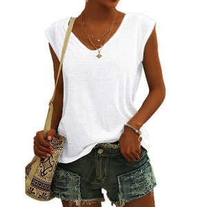 เสื้อยืดคอกลมสำหรับผู้หญิงทำจากผ้าฝ้ายสีพื้น100% ออกแบบเองได้เป็นมิตรต่อสิ่งแวดล้อม - Product Image 2