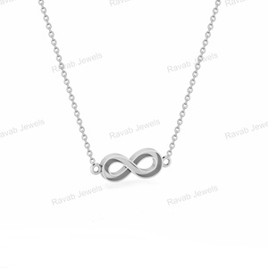 Top Quality Infinity Double Eight Sterling Silver 16''+2'' Chain High Quality Good Price Keepsake Pendant <b>Necklace</b> <b>Charm</b> Design - Product Image 5