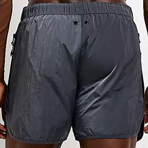 Short de bain irisé gris, coupe classique, 100% Nylon Polyamide, poches latérales, taille élastique - Product Image 6