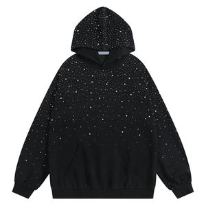 เสื้อฮู้ดแฟชั่นฤดูหนาวสำหรับผู้ชาย ผ้าฝ้าย 100% ซันเฟดวอช สตรีทแวร์ ซิปหน้า พร้อมลายพิมพ์ดิจิทัล ปัก และประดับด้วยคริสตัล - Product Image 6