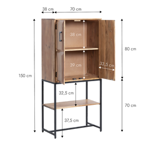 Gabinete de madera y metal de Acacia Ava - Product Image 4