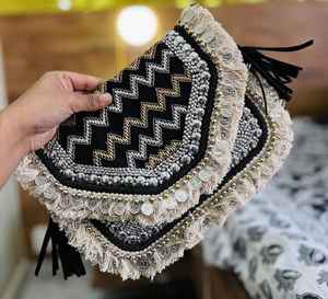 Bolso de Mano Bohemio Hecho a Mano, Bolso Étnico Multiusos para Fiesta, Boda, Noche, Regalo, Accesorio para Mujer - Product Image 5