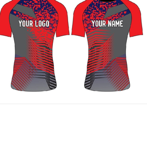 Rashguard MMA court personnalisable, t-shirt BJJ, vêtements de sport par sublimation, tenue d'entraînement, 100% polyester, rashguards personnalisés - Product Image 3