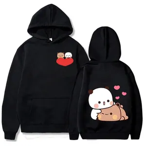 Bubu and Dudu Panda Men's Hoodie Fun <b>Aesthetic</b> Digital Print Retro Anime Pullover Sweatshirt for Autumn/Winter - Product Image 5