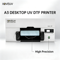 Imprimante d'autocollants UV DTF A3 pour l'impression de logos sur gobelets, usage commercial, système automatique