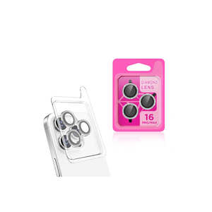 Protecteur d'objectif en verre trempé avec anneau métallique argenté MRSA CL-06 pour les objectifs de caméra de l'iPhone 16 Pro d'Apple - Product Image 1