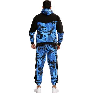 Chándal de sublimación para hombre, Sudadera con capucha con estampado de camuflaje, pantalones de chándal para hombre, gimnasio, ejercicio, trajes de moda para adultos, ropa de calle, poliéster - Product Image 5