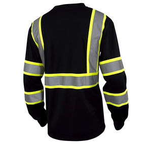 Hi <b>Vis</b> Construction Workwear Long Sleeve Reflective <b>High</b> Visibility <b>T</b>-<b>Shirt</b> with Reflective Stripes for Outdoor Safety Vest - Product Image 3