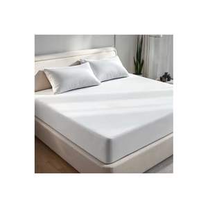 Juego de Sábanas de Poliéster Blanco de 100x200cm, 3 Piezas, Suave y Duradero, 1 Sábana Ajustable y 2 Fundas de Almohada, Estilo Simple, Diseño Liso - Product Image 6