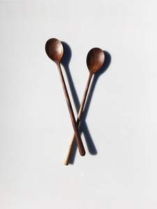 Cuchara de madera con mango largo, cucharas redondas estilo coreano para sopa, cocina, mezcla, agitación, utensilios de cocina - Product Image 4