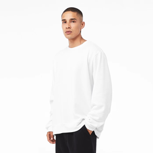 Sudadera blanca en blanco Jersey para hombre Cuello redondo Fleece Streetwear Top Logotipo personalizado Disponible Casual Jersey blanco - Product Image 3