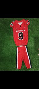 Ensemble d'uniformes de football américain pour adultes, maillot en maille respirante, pantalon, manches courtes, imprimé, personnalisé, pour l'équipe, entraînement, jeu - Product Image 3