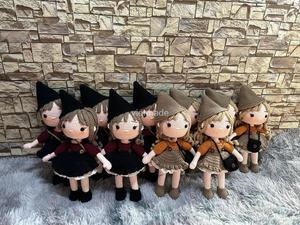 2024 vente chaude en gros Adorable apprenti sorcière poupée Amigurumi poupée à la main Crochet poupée meilleur cadeau de noël pour les enfants - Product Image 6