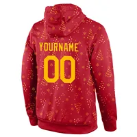 Sweat à capuche d'hiver personnalisable en polyester/coton, doublure polaire respirante, écologique, épais, couleur personnalisée, avec logo sur mesure